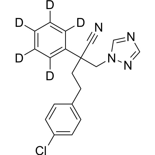 2-((1H-1,2,4-Triazol-1-yl)methyl)-4-(4-chlorophenyl)-2-phenylbutanenitrile-d5 1398066-06-2